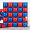 25-Piece Red & Blue Square Foil Balloon Set – Double-Sided Balloons for Wall Backdrop, Arch Kit for Birthday, Graduation, 4th of July, Independence Day, Baby Shower & Wedding Decorations